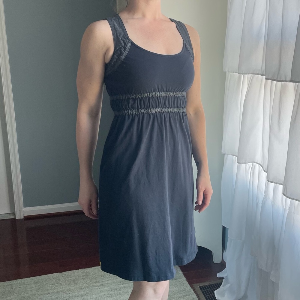 Lole Summer Dress Chambray Cotton Blue Small